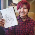 hope showing her drawing