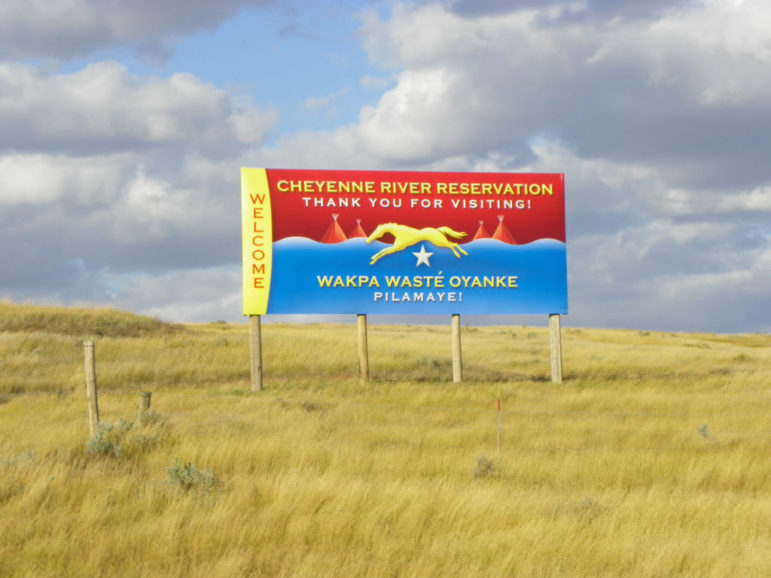 cheyenne river greeting sign