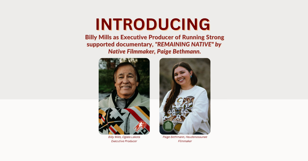 Introducing Billy Mills as Executive Producer of documentary “Remaining Native”