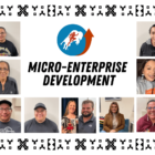 Collage of participants in the Micro-Enterprise Development 2024-2025 program by Running Strong, supporting Native-owned small businesses.