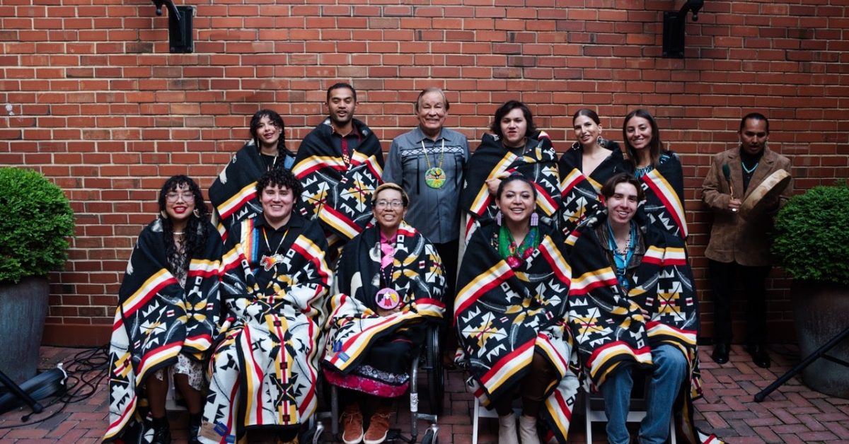 RS DS 12-9 DSA Group Photo- Cover Group of 2024 Dreamstarter participants wearing traditional Native blankets.