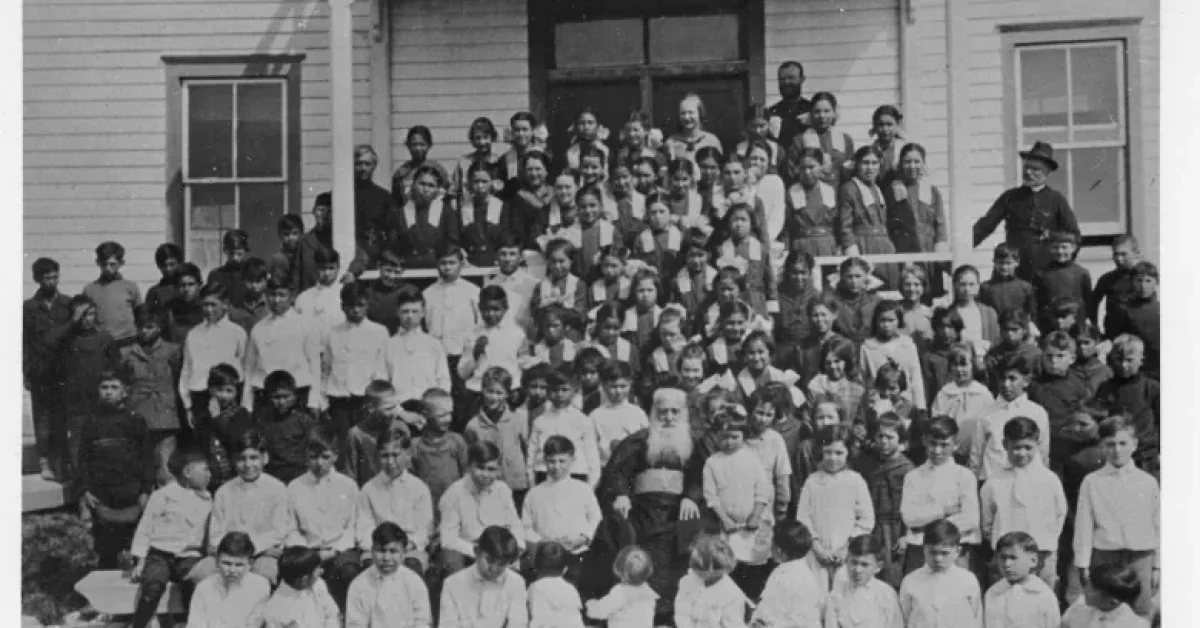 March 4th, 2022, | News You Can Use From Indian Country For This Week bishop-grouard-with-school-children-circa-1924