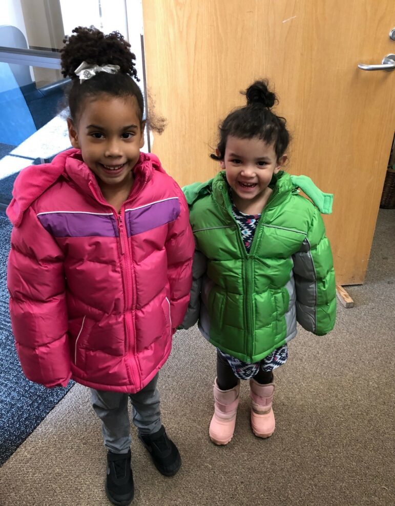 girls in coats