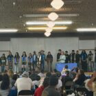 Dreamstarter Teacher Amanda Derby at a Round Valley High School celebration