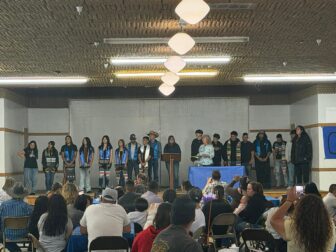 Dreamstarter Teacher Amanda Derby at a Round Valley High School celebration