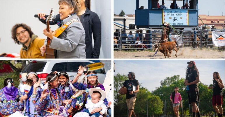 Indigenous youth participating in traditional arts and community activities at the Oyate Ta Kola Ku Center.
