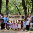 Students and teachers celebrate the end of the Hupa Language Immersion Nest year
