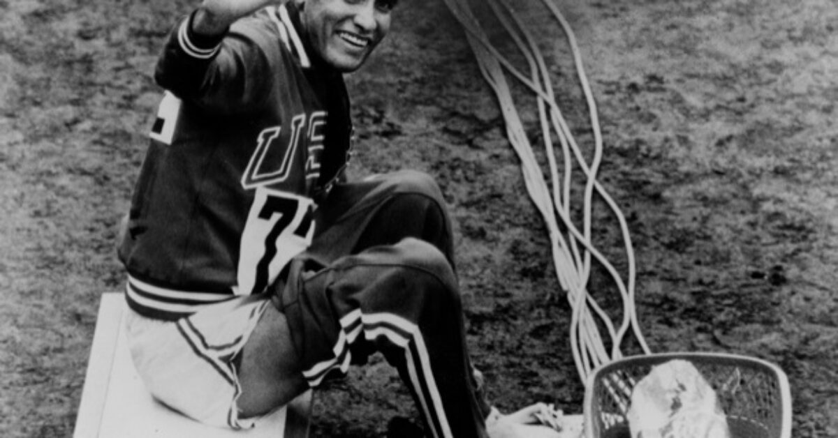 Billy after changing shoes for podium